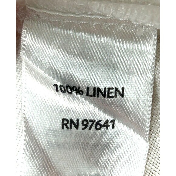 Pure Jill Linen Top Women Sz L White Boxy Oversized Blouse Lightweight 1080H4 - Picture 11 of 12